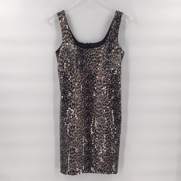 Bailey 44 Dresses & Skirts - Bailey 44 Sheath animal leopard Sequin dress Sz 4